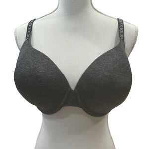 Victoria’s Secret 38DDD Full Coverage T-Shirt Bra Underwire Lightly Lined Black